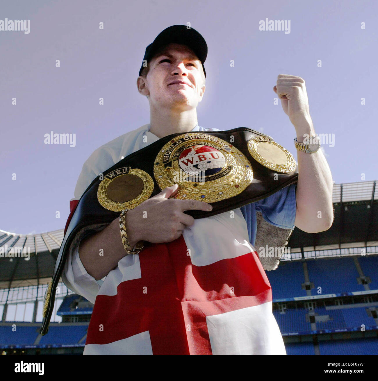 ricky hatton seen here hold his wbu title belt which he ricky hatton seen here hold his wbu title belt which he