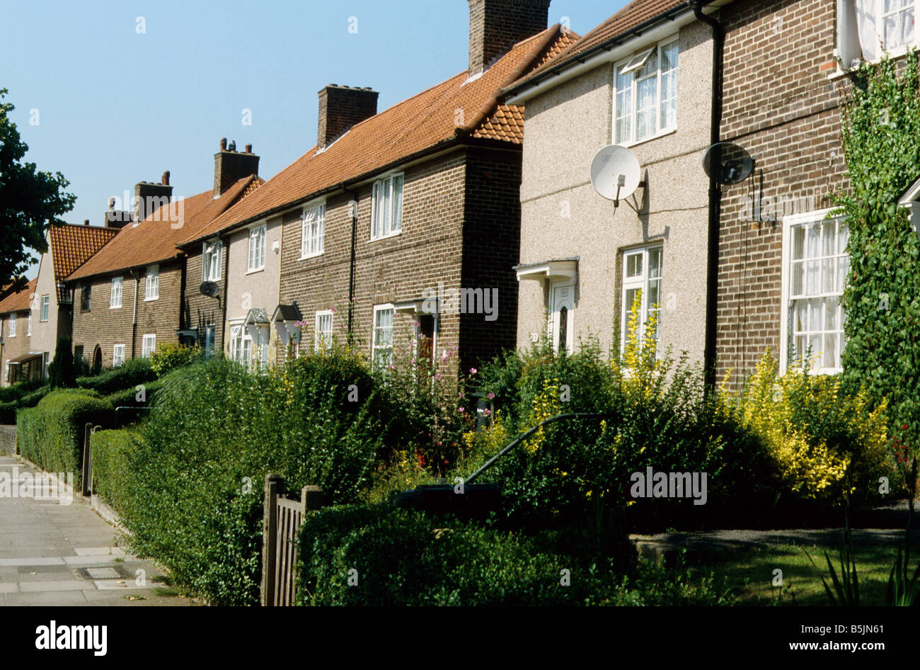 Houses in Downham Way, Downham Estate, built 192438, LCC, London Stock