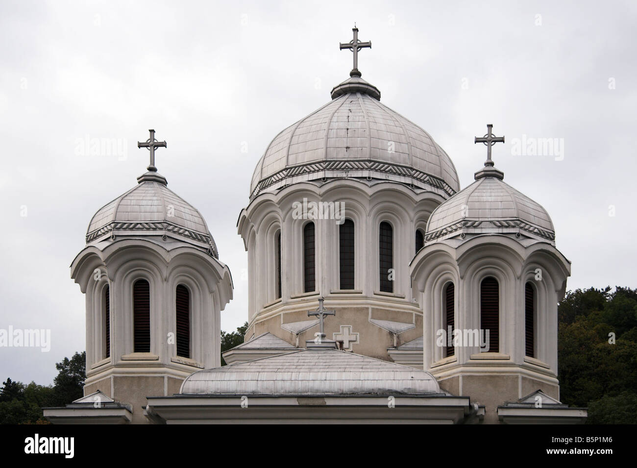 Domes, Romanian Orthodox Church, Brasov, Transylvania, Romania Stock