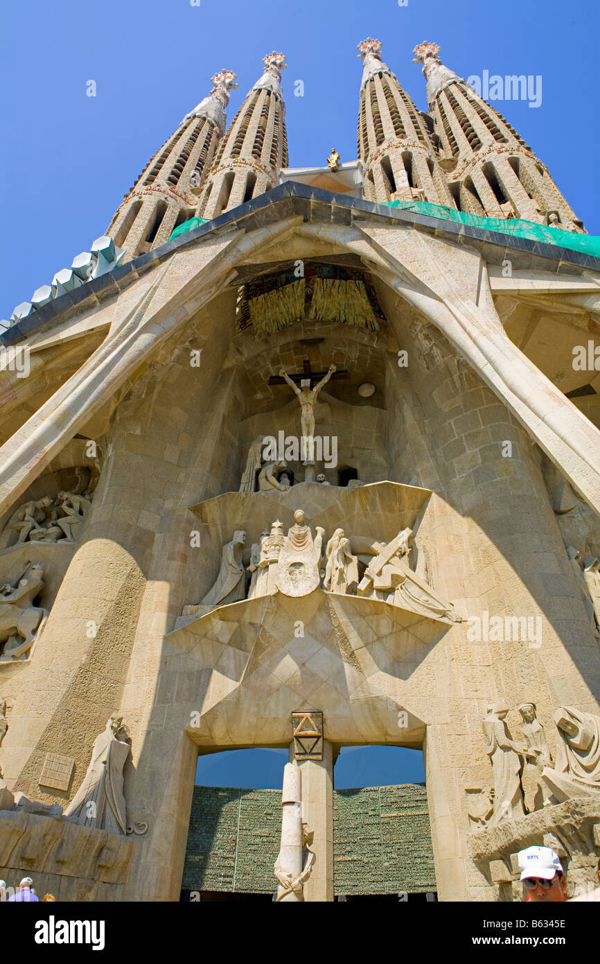 Modernist Statue By Joseph Maria Subirachs At The Passion Facade Of The