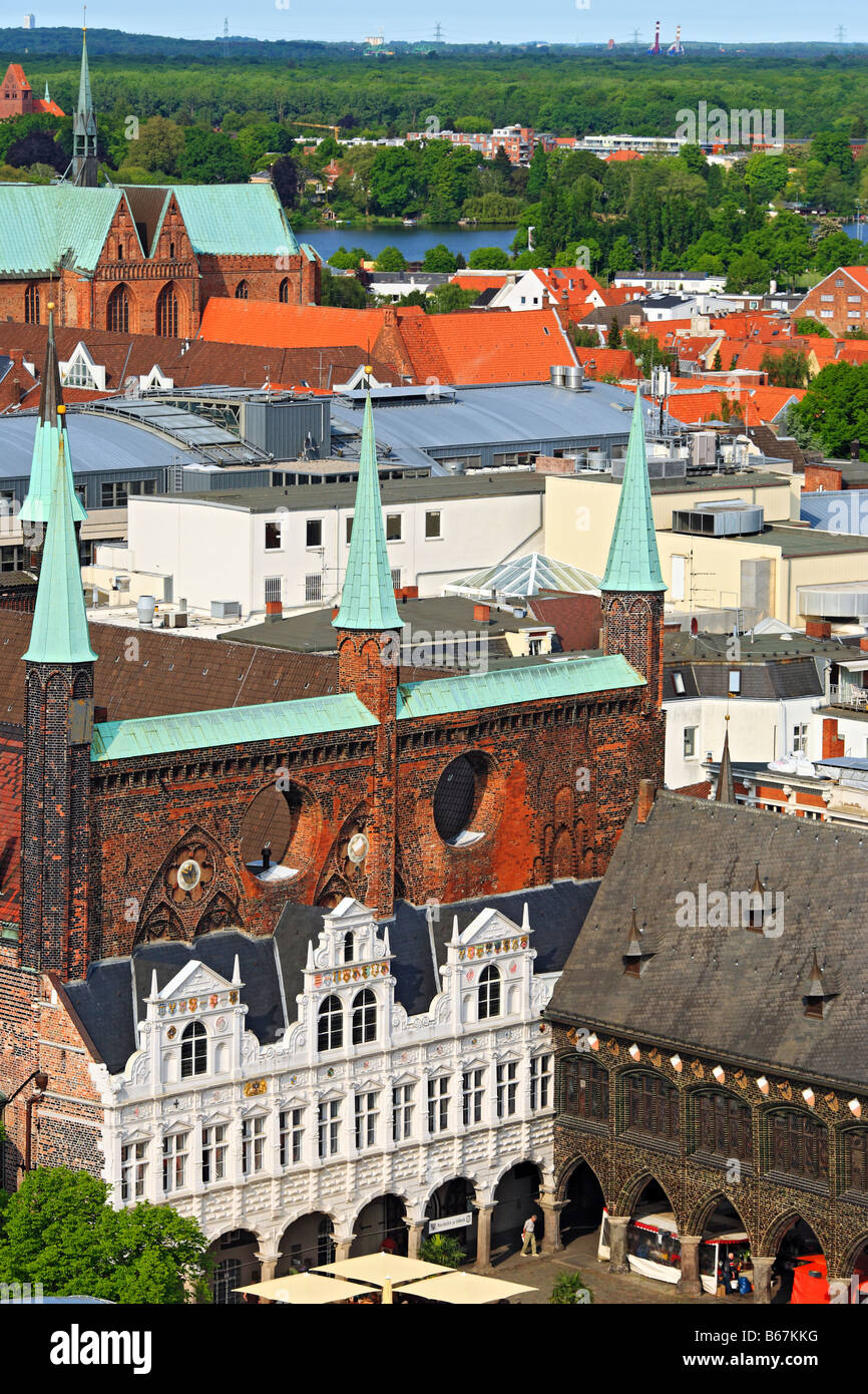 City hall (Rathaus), Lubeck, Schleswig Holstein, Germany Stock Photo