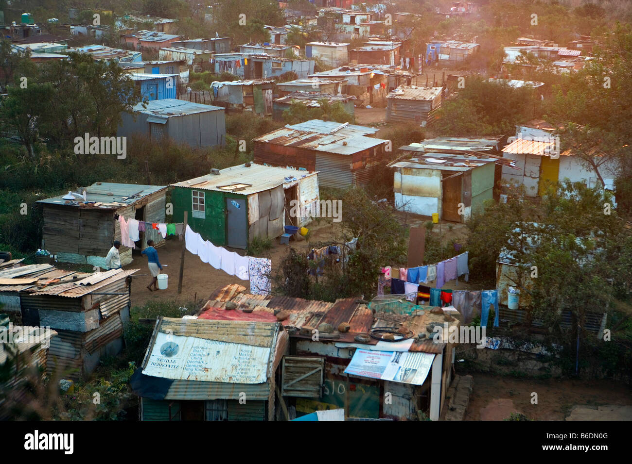 South Africa, Johannesburg, Soweto, View on slums or squatter camps