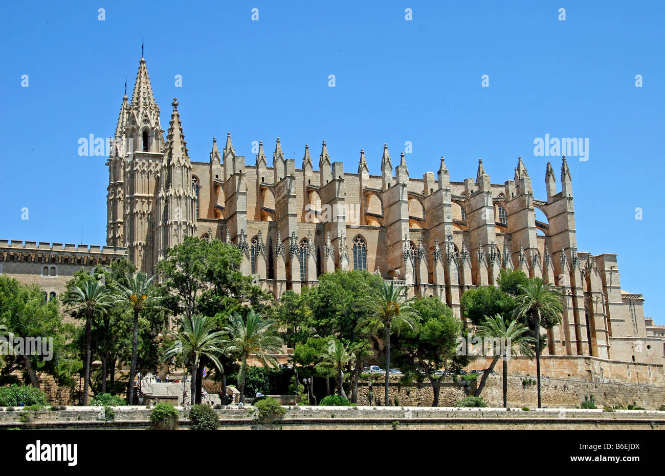 La Seu Cathedral, Palma de Mallorca, landmark, Majorca, Balearic Stock
