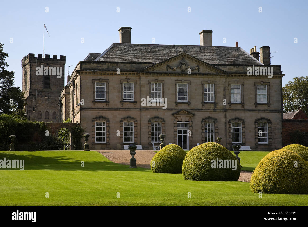 Melbourne Hall, Derbyshire, England, UK Stock Photo, Royalty Free Image