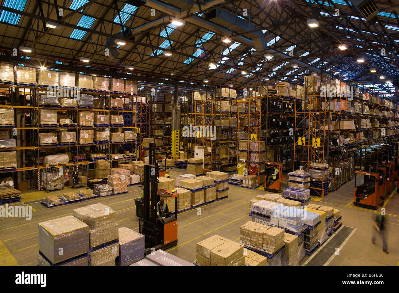 The interior of the Argos Catalogue Direct distribution centre in Stock Photo, Royalty Free