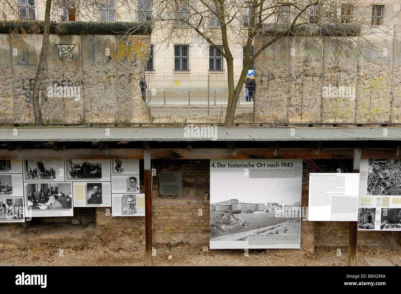 Stock photo topography of terror exhibition and documentation centre niederkirchnerstraße berlin germany