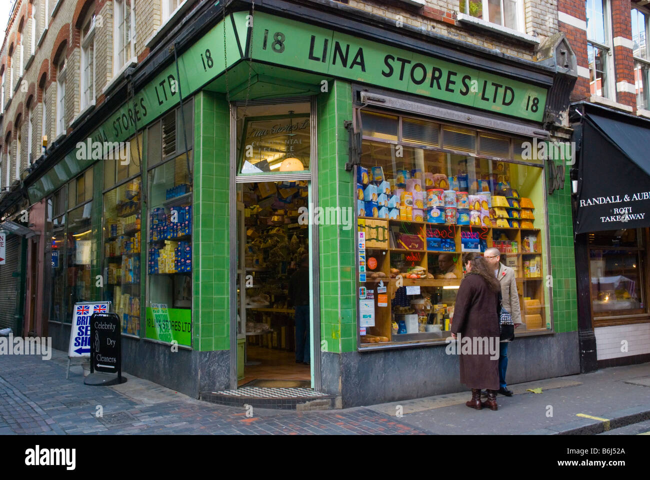 Lina Stores the Italian shop in Soho London England UK Stock Photo, Royalty Free Image: 21297426 ...