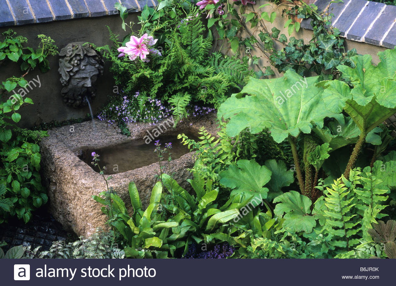 stone sink water feature Stock Photo, Royalty Free Image 21311491 Alamy