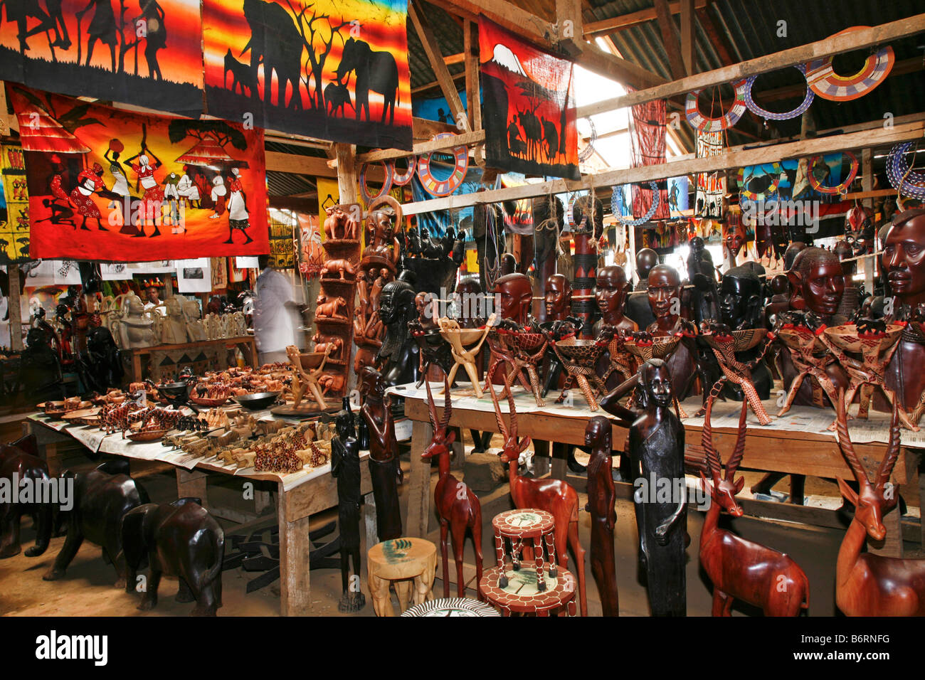 Souvenir shop Nairobi Kenya Africa Stock Photo, Royalty Free Image