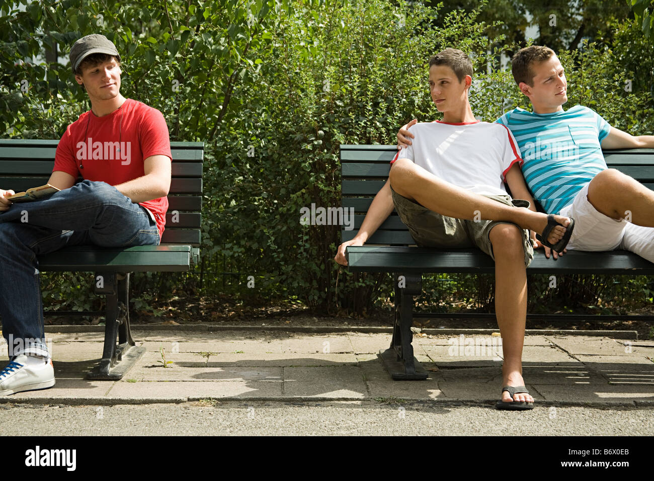 Two Men Looking At Each Other Stock Photo Alamy