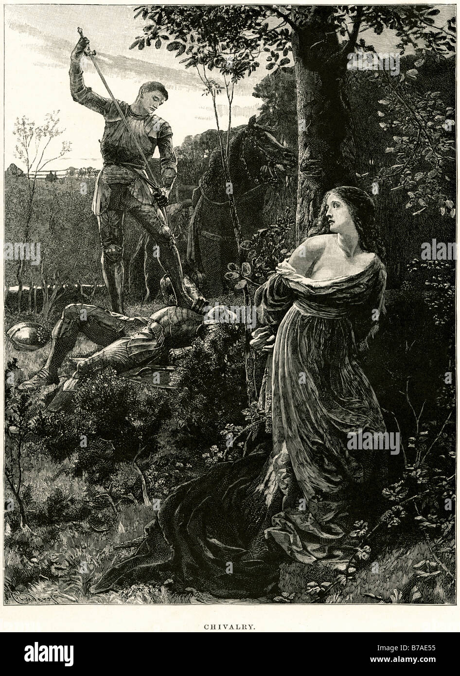 Chivalry medieval knighthood virtues honor courtly courteous knight