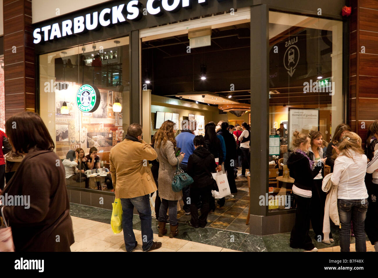 Starbucks cafe, Dundrum Shopping Centre, Dublin, Ireland Stock Photo