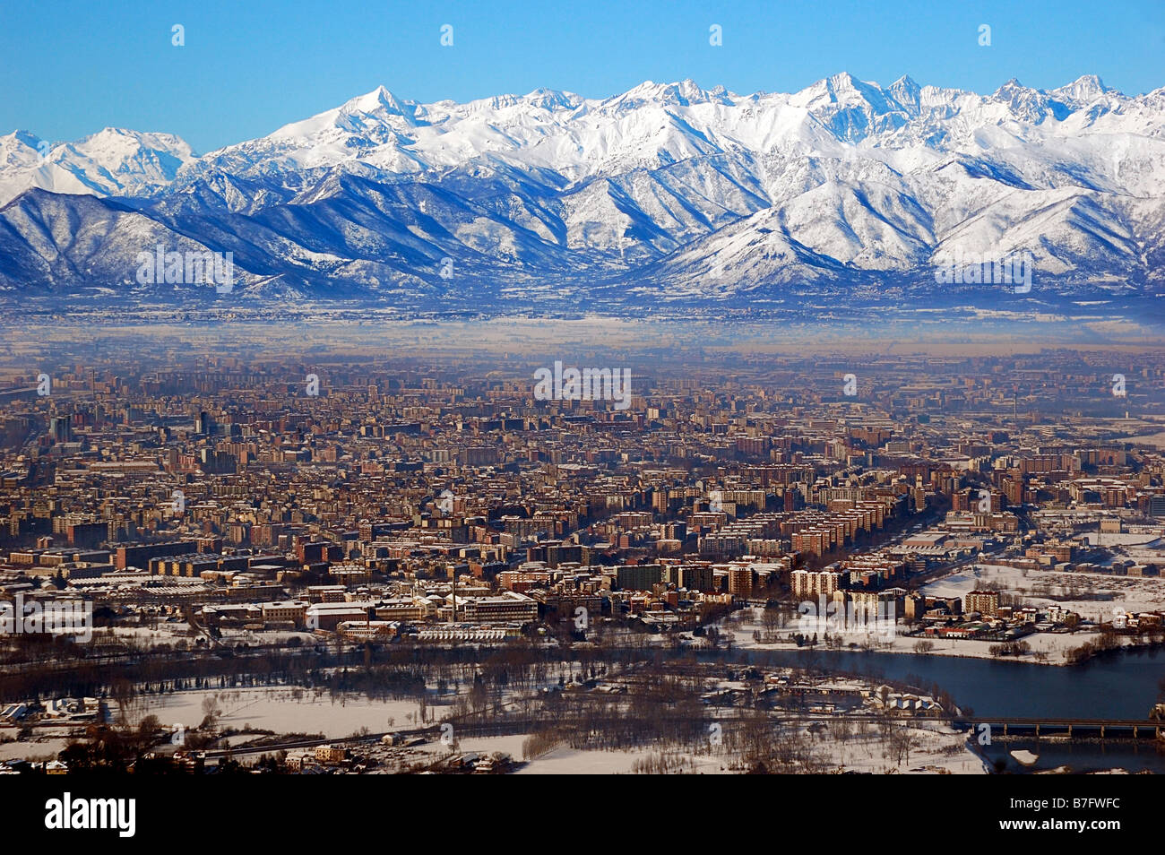 Turin and mountains, Italy Stock Photo 21862272 Alamy