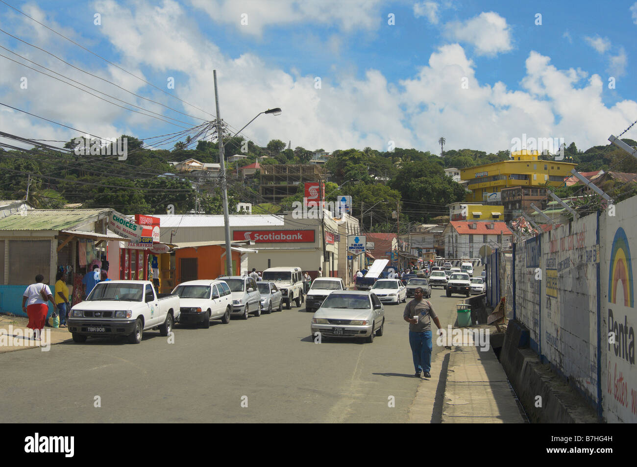 Main street Scarborough Tobago West Indies Stock Photo, Royalty Free Image 21898817 Alamy