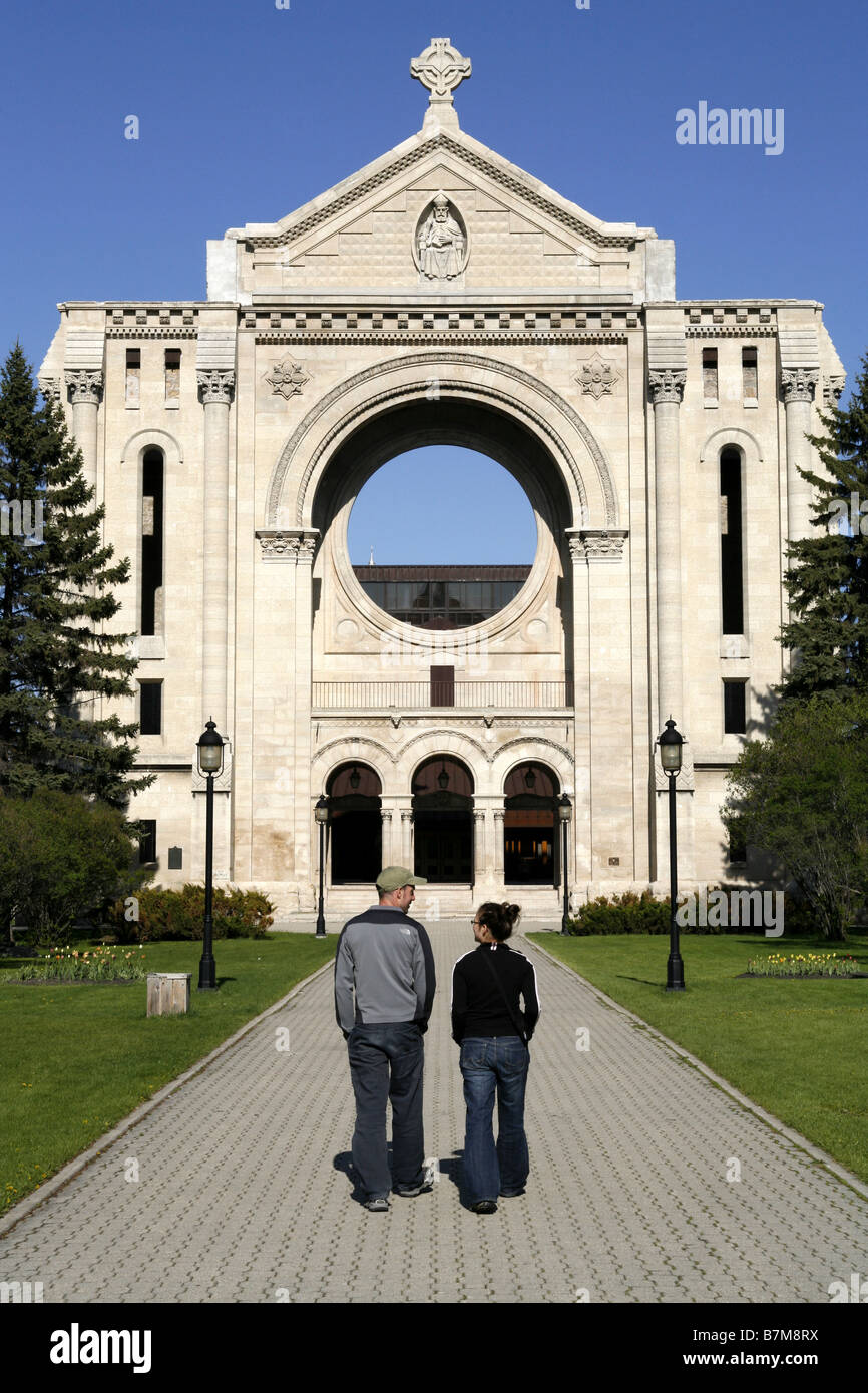Saint Boniface Cathedral, Winnipeg, Manitoba, Canada Stock Photo