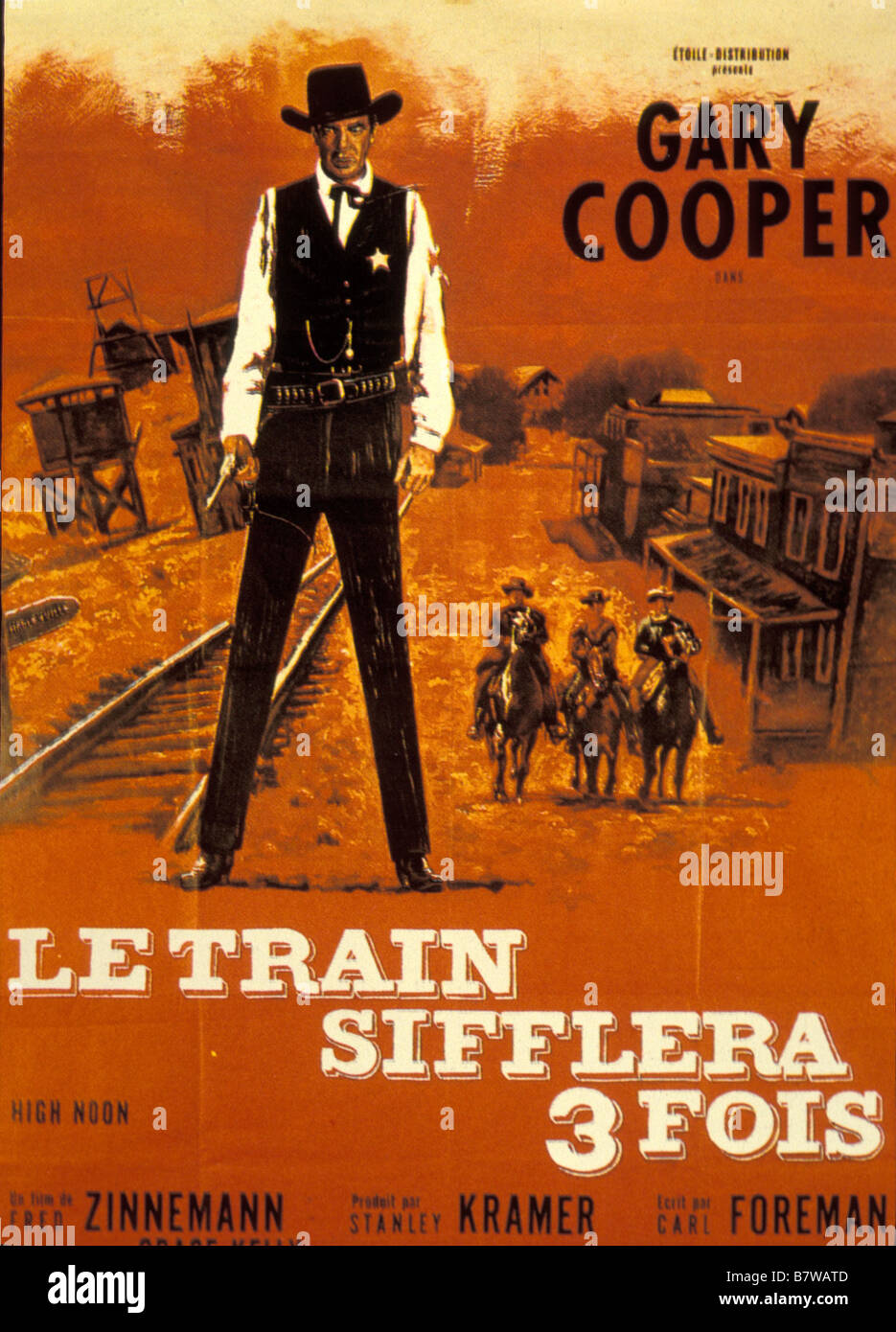 L Arrière Train Sifflera Trois Fois Le train sifflera trois fois High Noon Année 1952 usa affiche poster