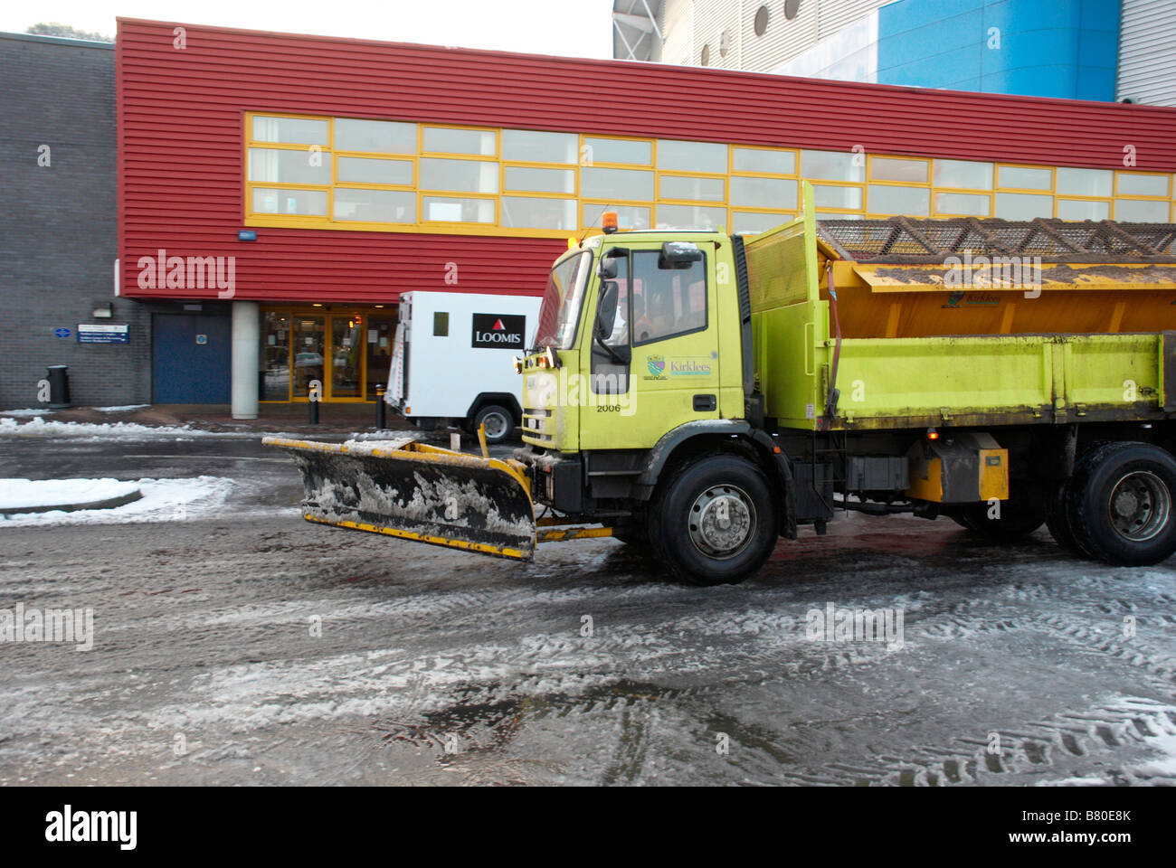 gritting lorry keeping the road clear Stock Photo, Royalty Free Image