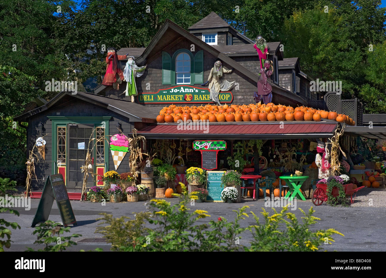 Fruit Vegetable Market, Mahone Bay, Nova Scotia Stock Photo, Royalty