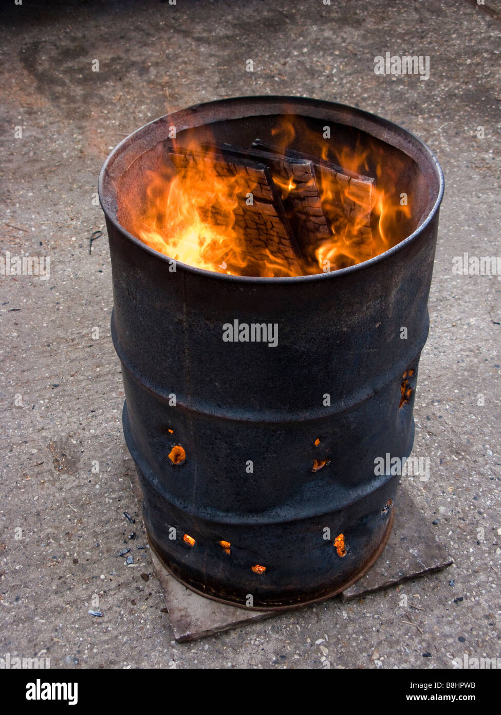 Oil Drum Bonfire Stock Photo, Royalty Free Image 22518759 Alamy