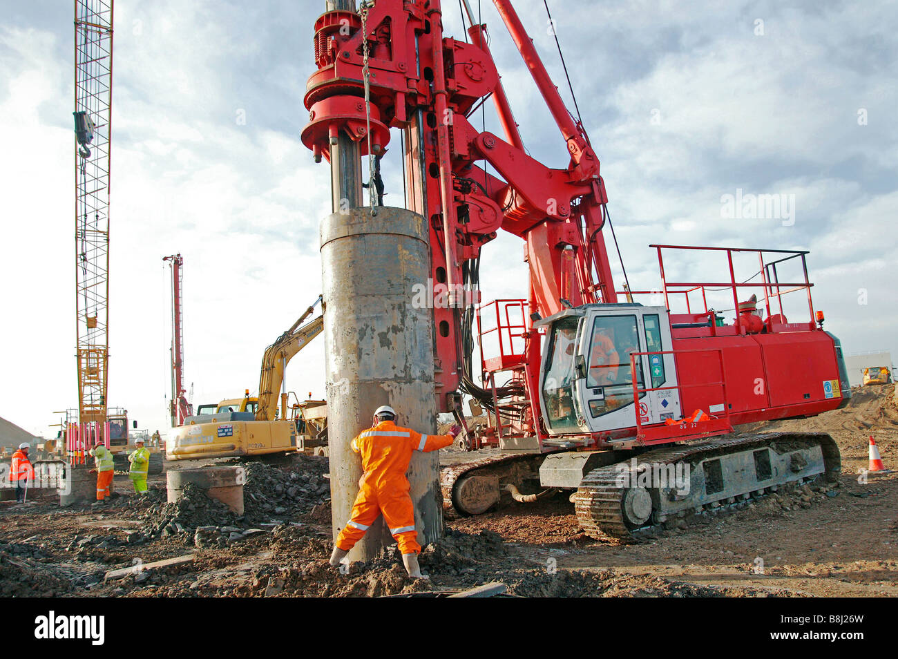 casing temporary excavation foundation removing alamy contractor following shopping cart