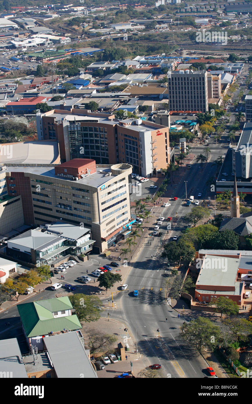 An aerial view of the Nelspruit town centre Stock Photo, Royalty Free