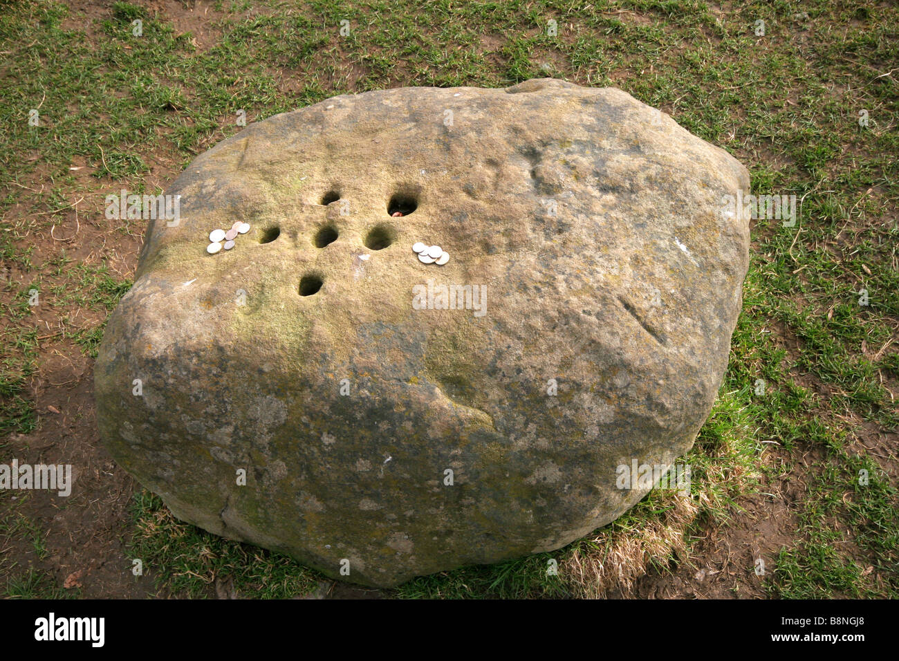 The boundary stone at Eyam the plague village in Derbyshire where Stock