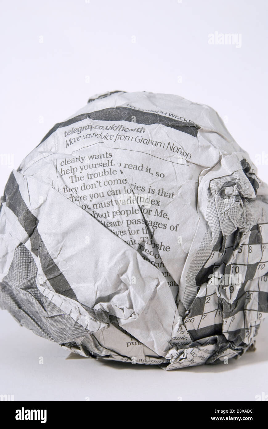 scrunched ball of newspaper Stock Photo, Royalty Free Image 22706528