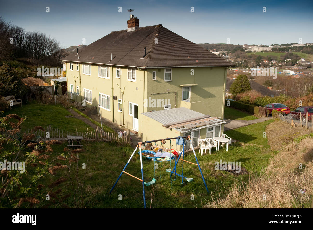 Council houses social housing Penparcau Housing estate Aberystwyth