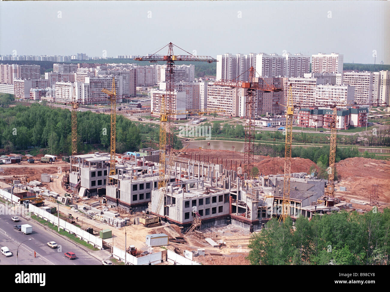 Moscow s new housing developments Stock Photo, Royalty Free Image