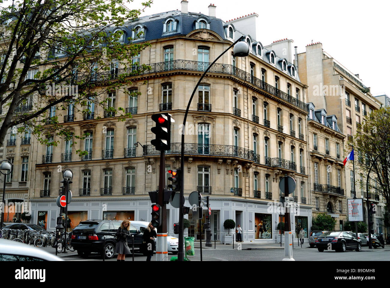 Paris France, Luxury Street Scene, Avenue Montaigne, "Christian Dior Stock Photo, Royalty Free