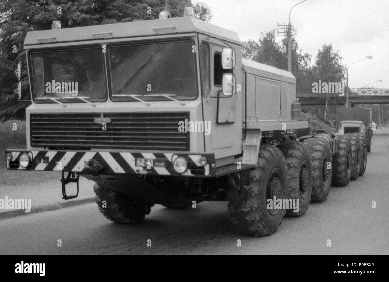MAZ multi axle truck manufactured by Minsk Autoworks Stock Photo