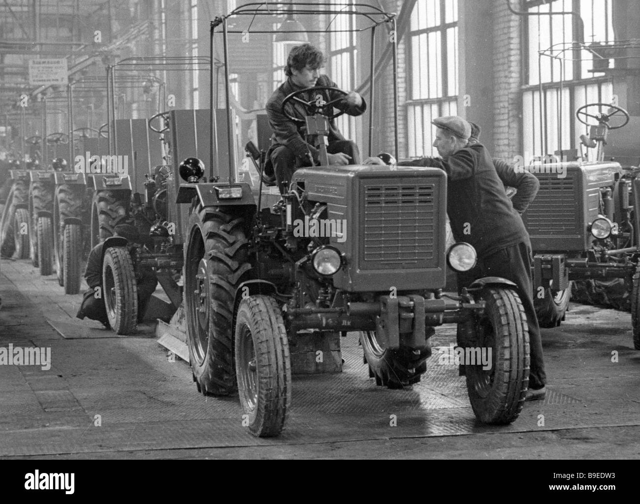 Tractors produced by the Vladimir tractor factory Stock Photo, Royalty