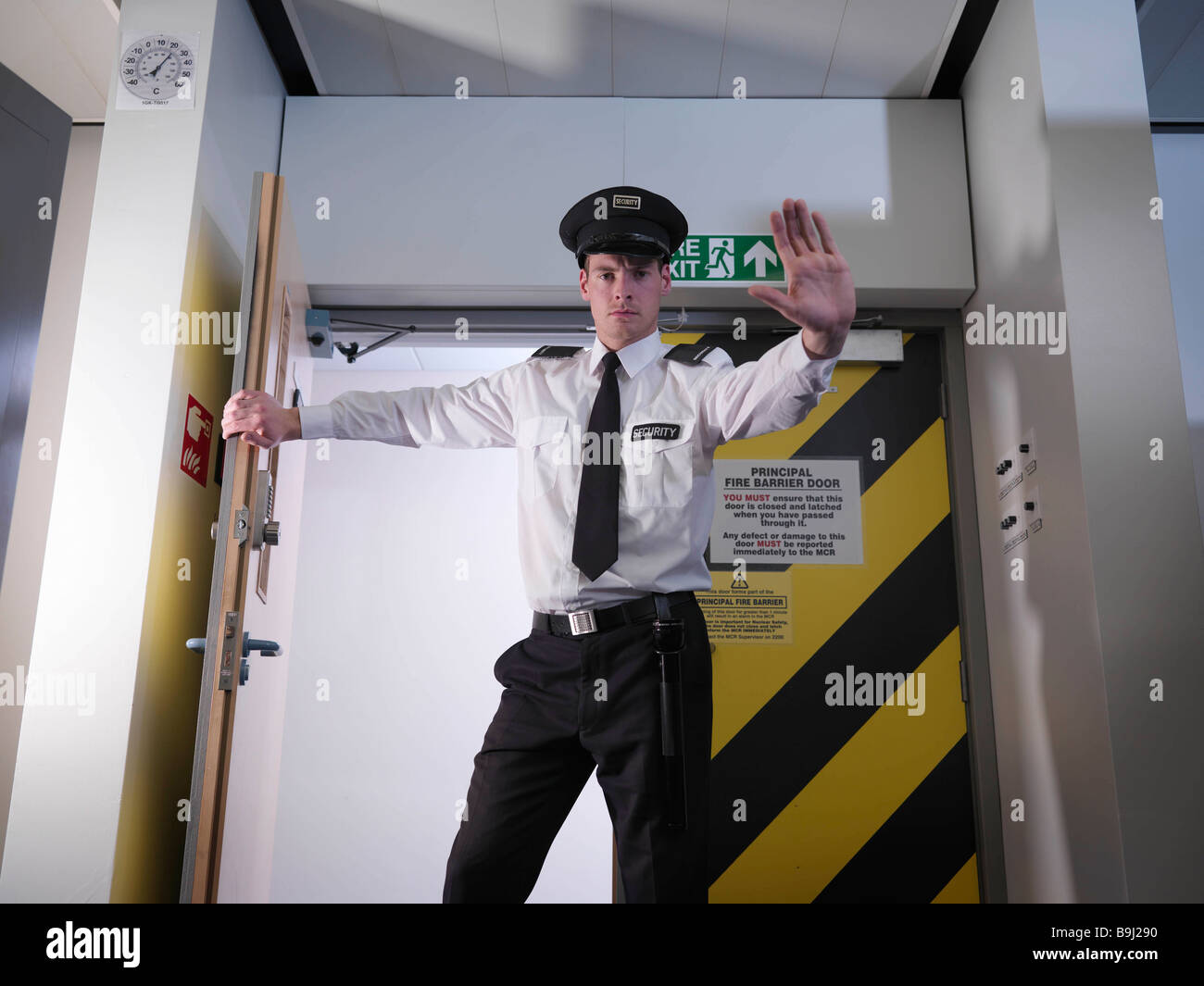 Security guard in doorway Stock Photo, Royalty Free Image 23139228 Alamy