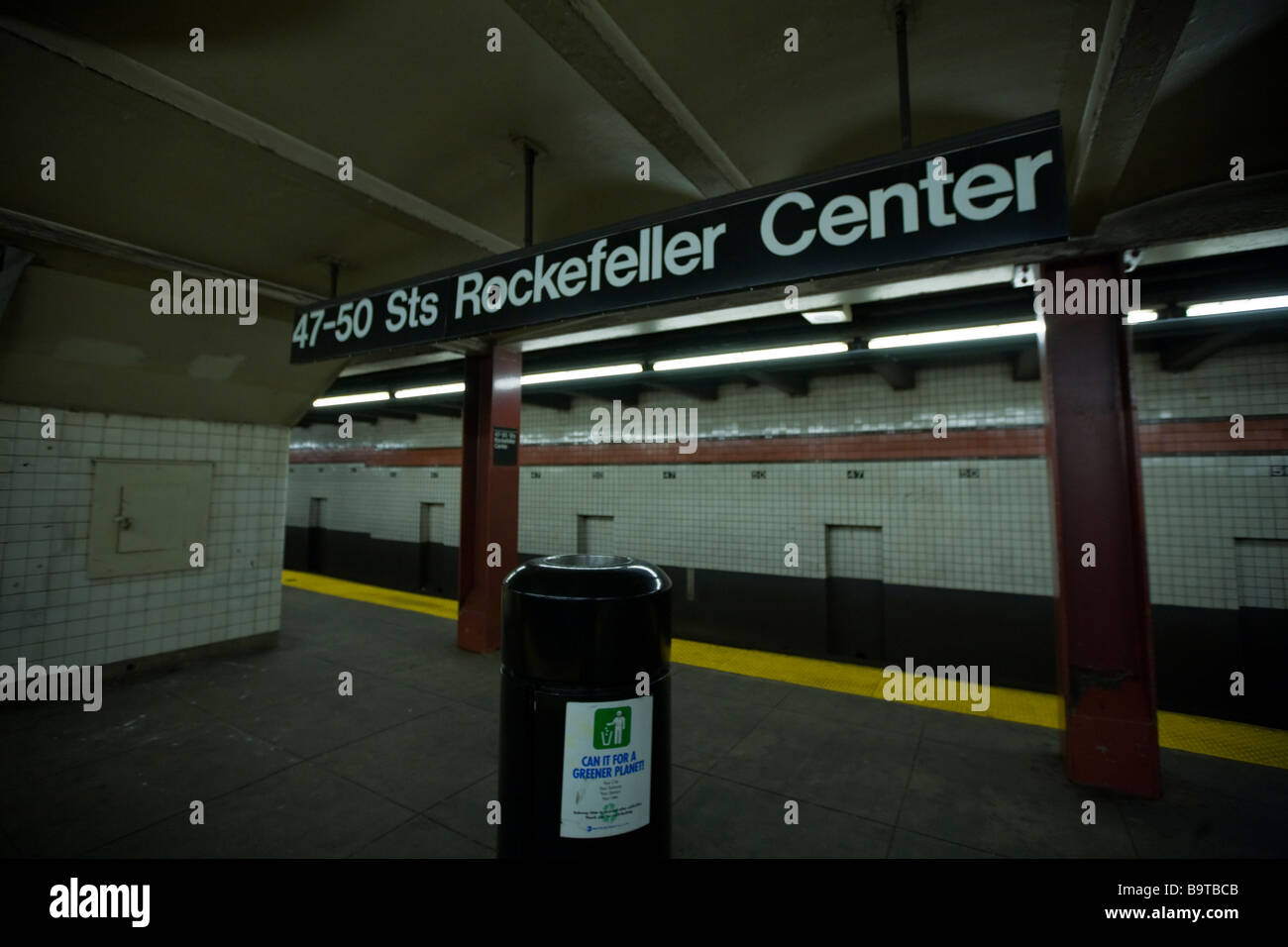 Rockefeller Center Underground Subway Station, New York City Stock