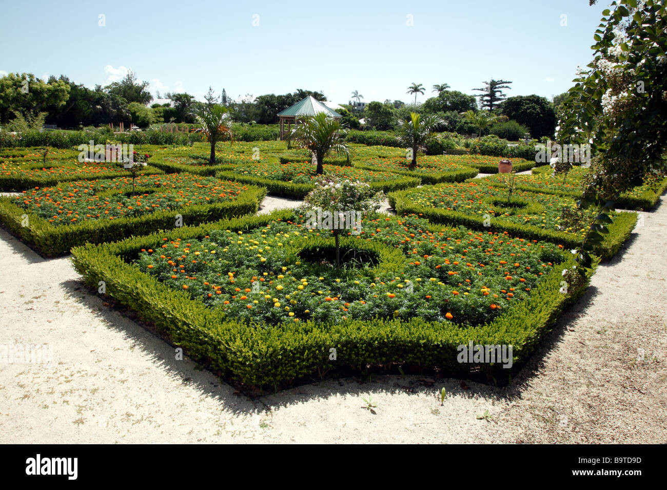 view of the newly opened 17th century style english parterre garden B9TD9D
