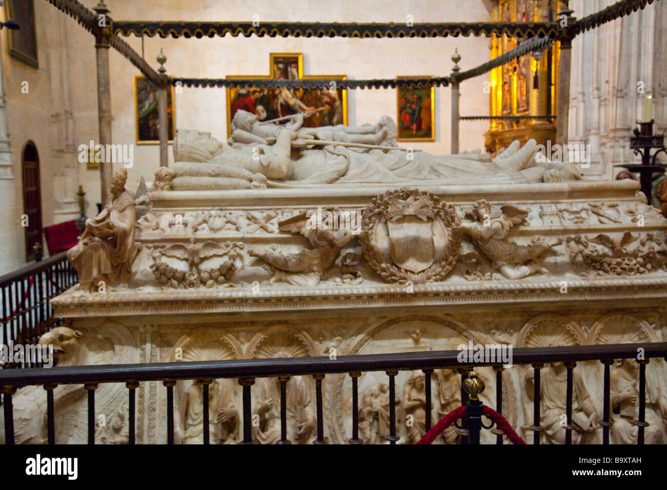 Tomb of Ferdinand and Isabella in Capilla Real of the Granada Stock Photo, Royalty Free Image