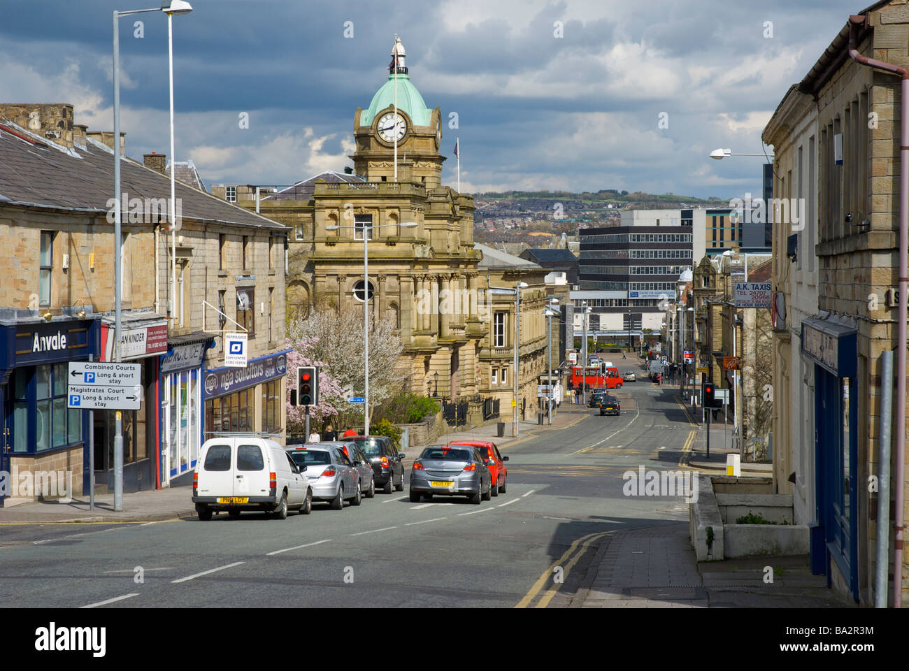 The Town Hall on Manchester Road, Burnley, Lancashire, England UK Stock
