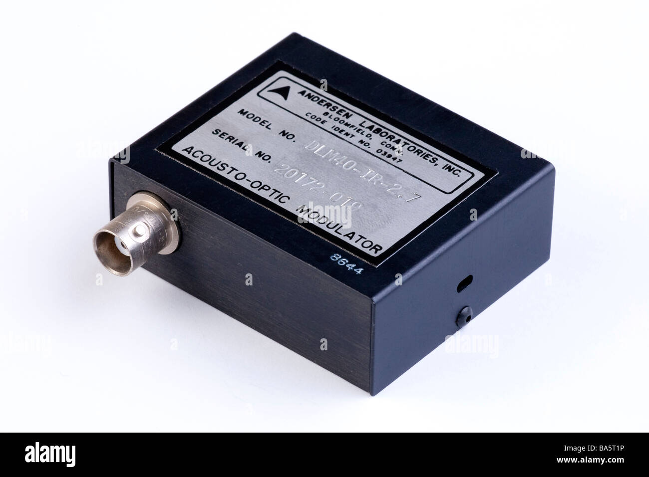 acousto optic / acoustic opto modulator (AOM) / Bragg cell Stock Photo