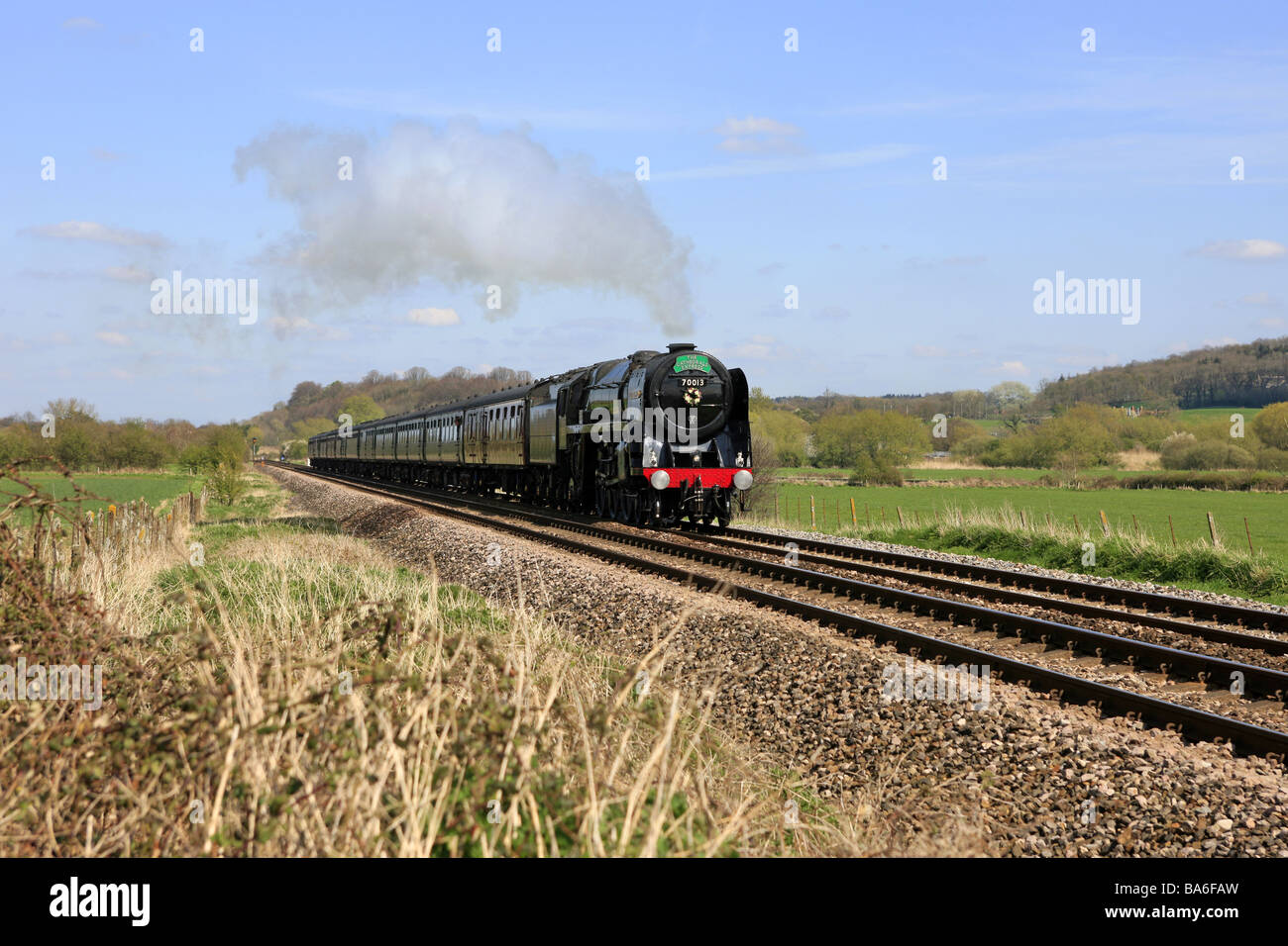 Steam Locomotive Oliver Cromwell A Steam Engine Dating From The