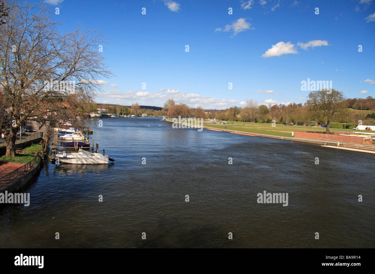 View From Henley Bridge Towards The Finishing Line Of The Henley Royal