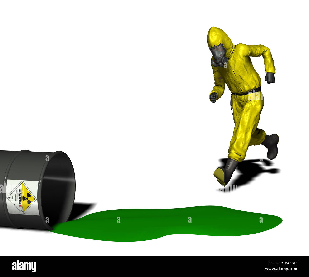 hazardous materials hazmat material overall protective equipment Stock