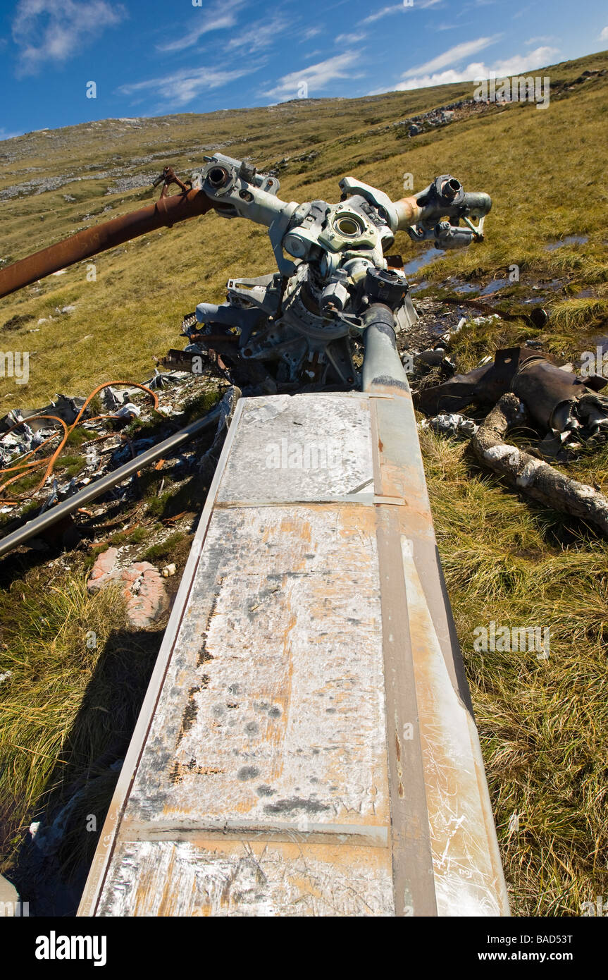 Wreck of a Chinook Helicopter which crashed during the Falklands Stock