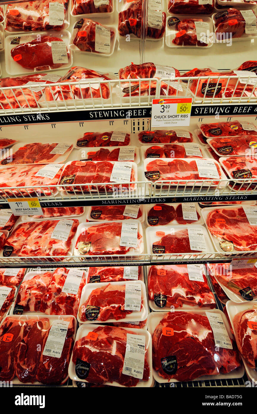 Beef display in grocery store Stock Photo, Royalty Free Image 23647948
