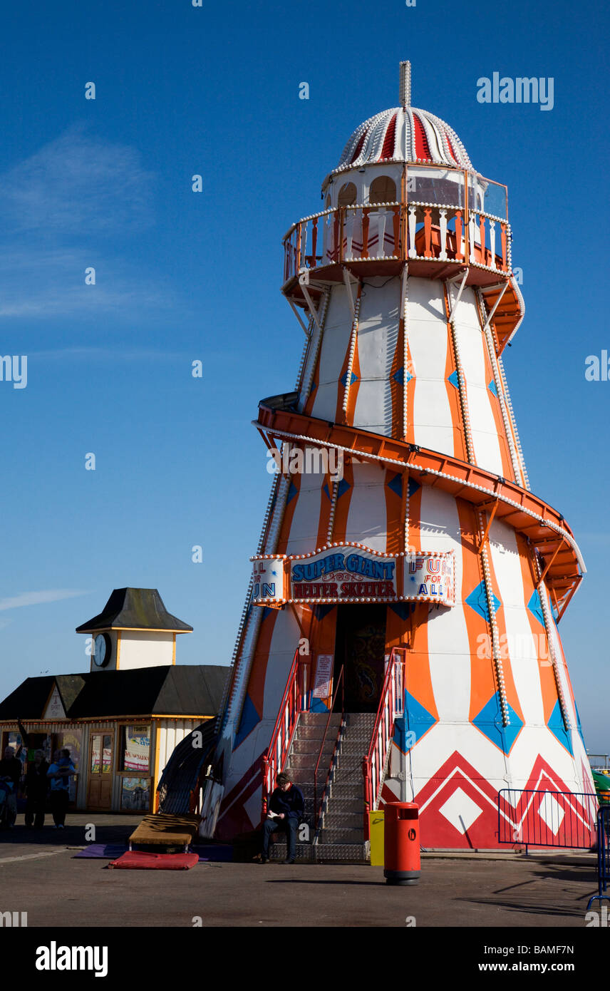 The Helter Skelter On Clacton Pier Essex England Stock Photo Alamy