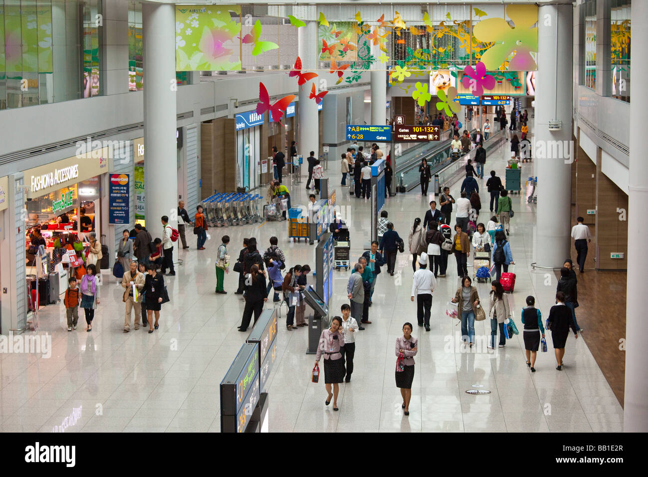 Inside ICN Incheon International Airport in Seoul South Korea Stock Photo, Royalty Free Image