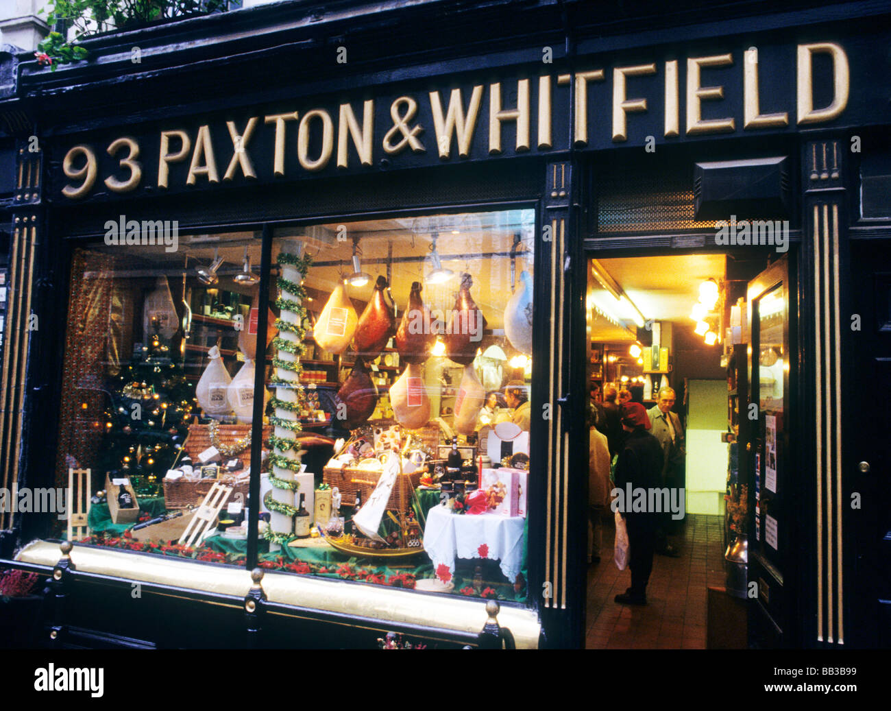 Paxton and Whitfield, Jermyn Street, London, Christmas window display