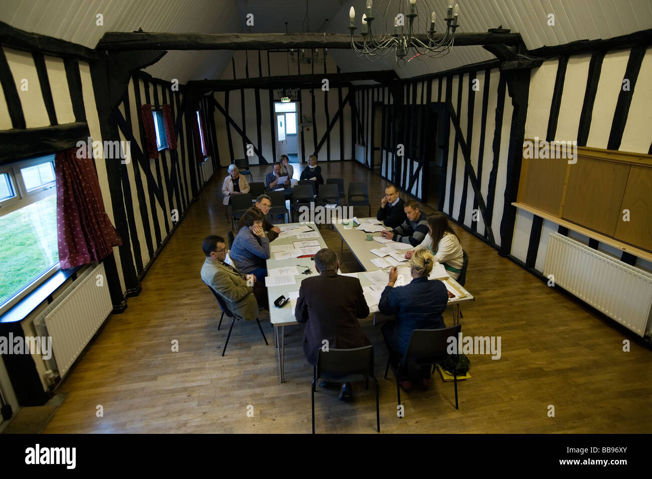 Stoke by Clare Parish Council meeting in the village hall, Stoke by