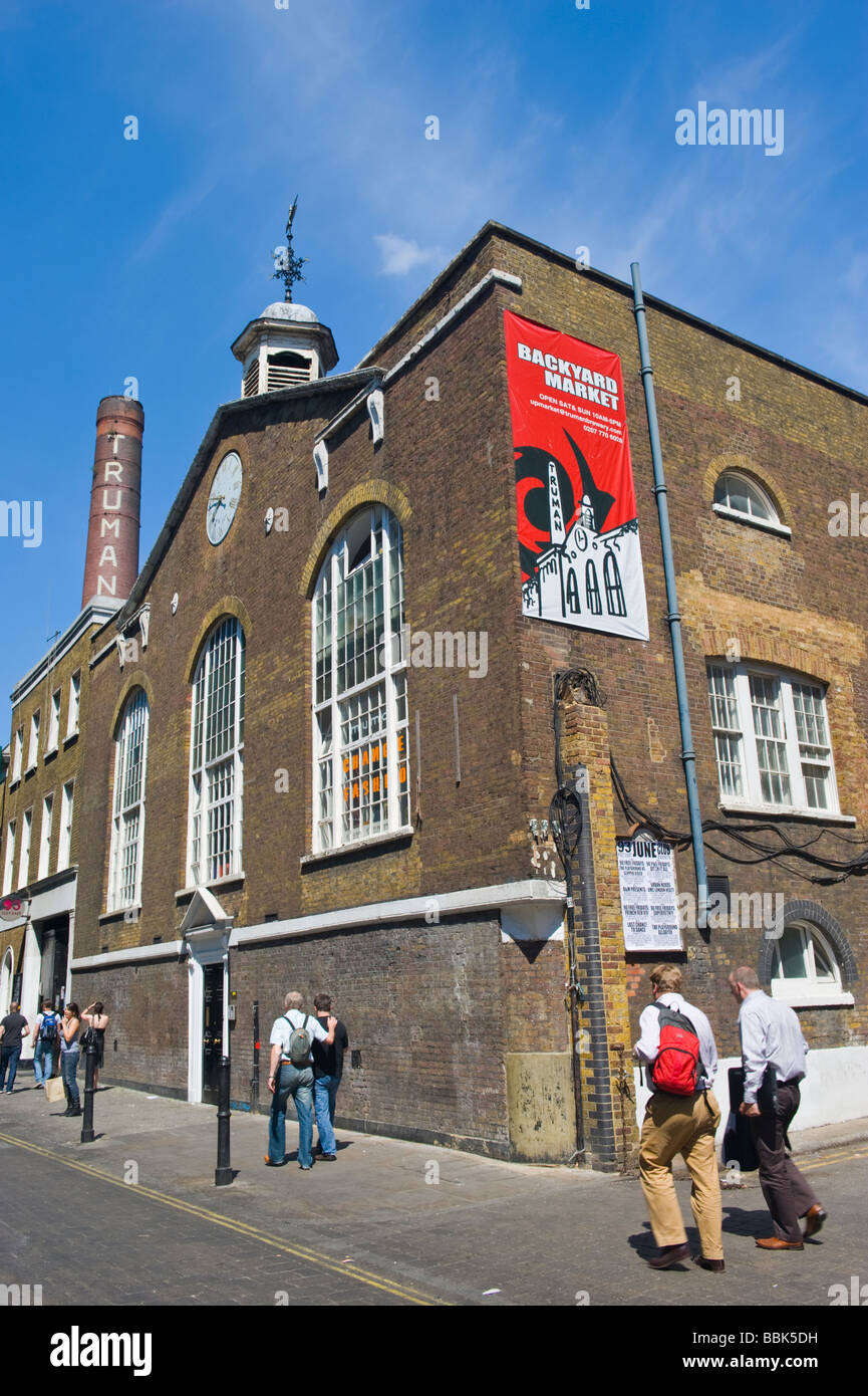 Brick Lane , Shoreditch , East End , Truman Black Eagle Brewery Stock