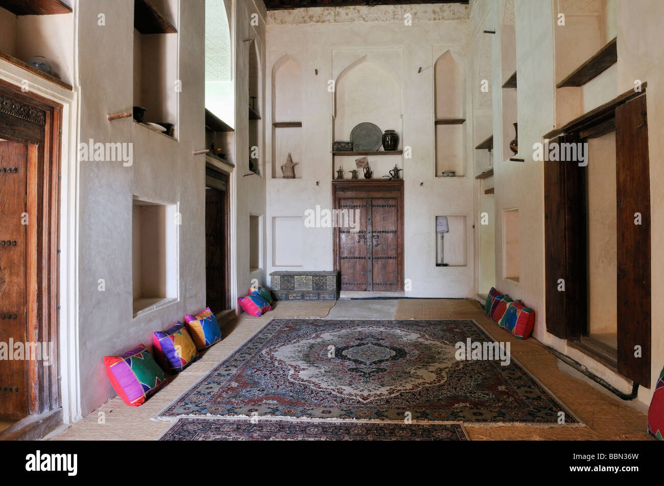 Traditional Arabian Living Room At Jabrin Castle Or Fort