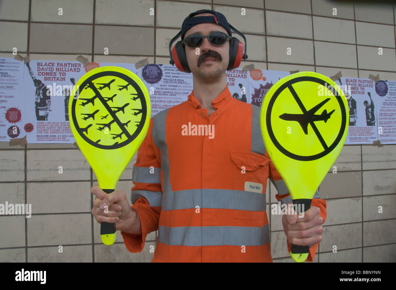 Heathrow No Third Runway Protest March 31 May 2008 Protester As